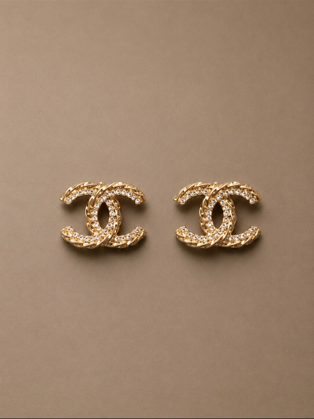 🔥CHANEL Crystal CC Earrings